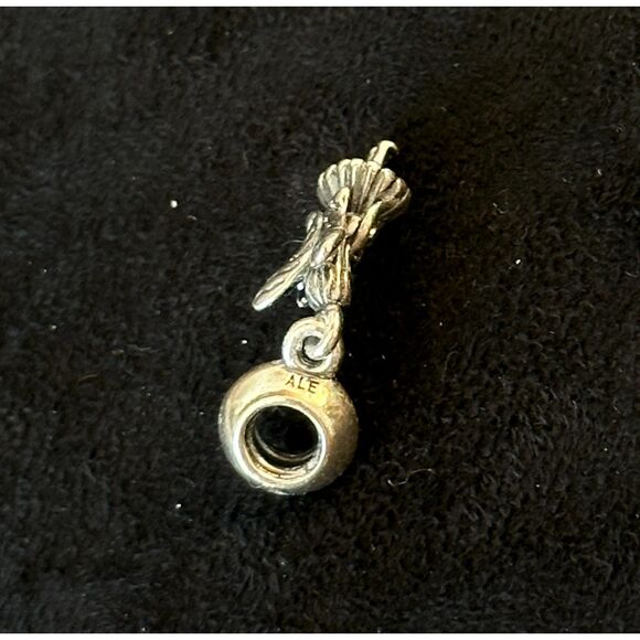 Pandora Fairy Tale 14k Gold Heart 925 Sterling Silver Dangle Charm Authentic - Picture 3 of 4